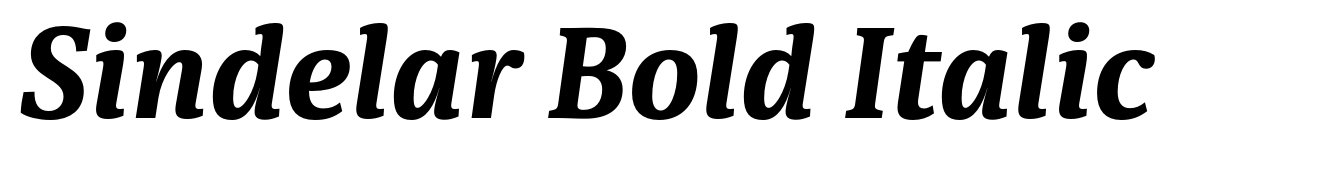 Sindelar Bold Italic